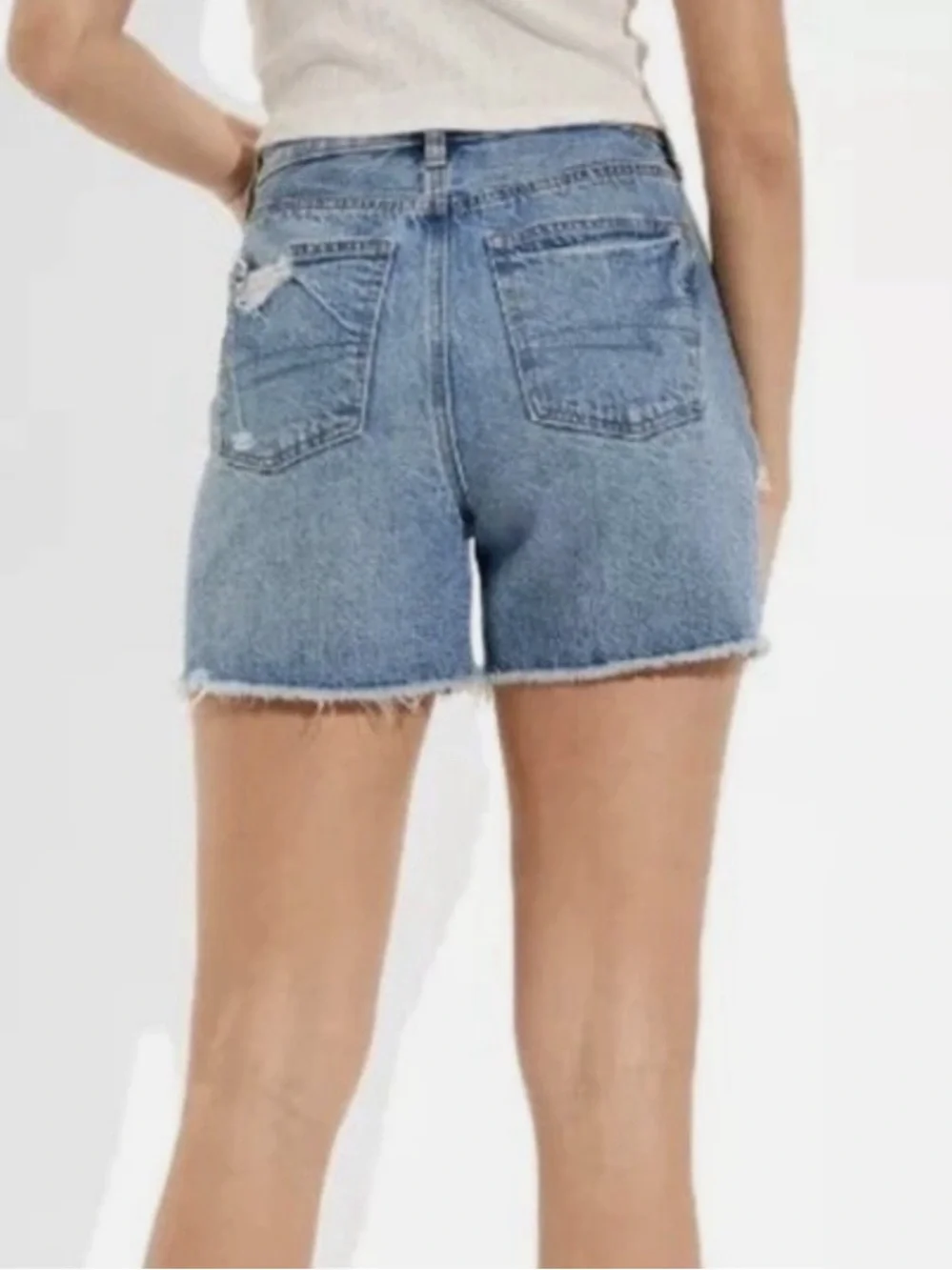 American Eagle Women’s Denim Baggy Mom Jeans Shorts 14